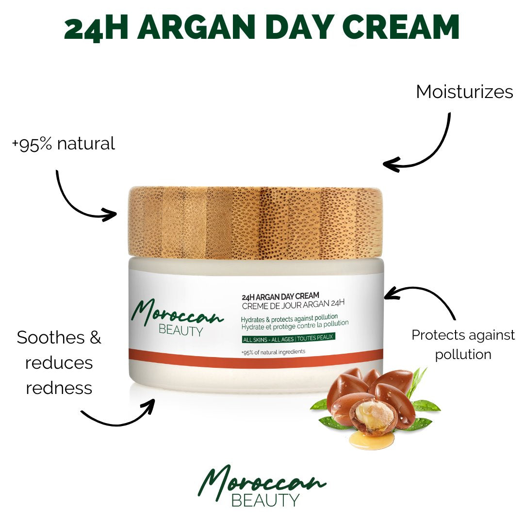 24H ARGAN DAY CREAM - NOURISH & PROTECT - MOROCCAN BEAUTY