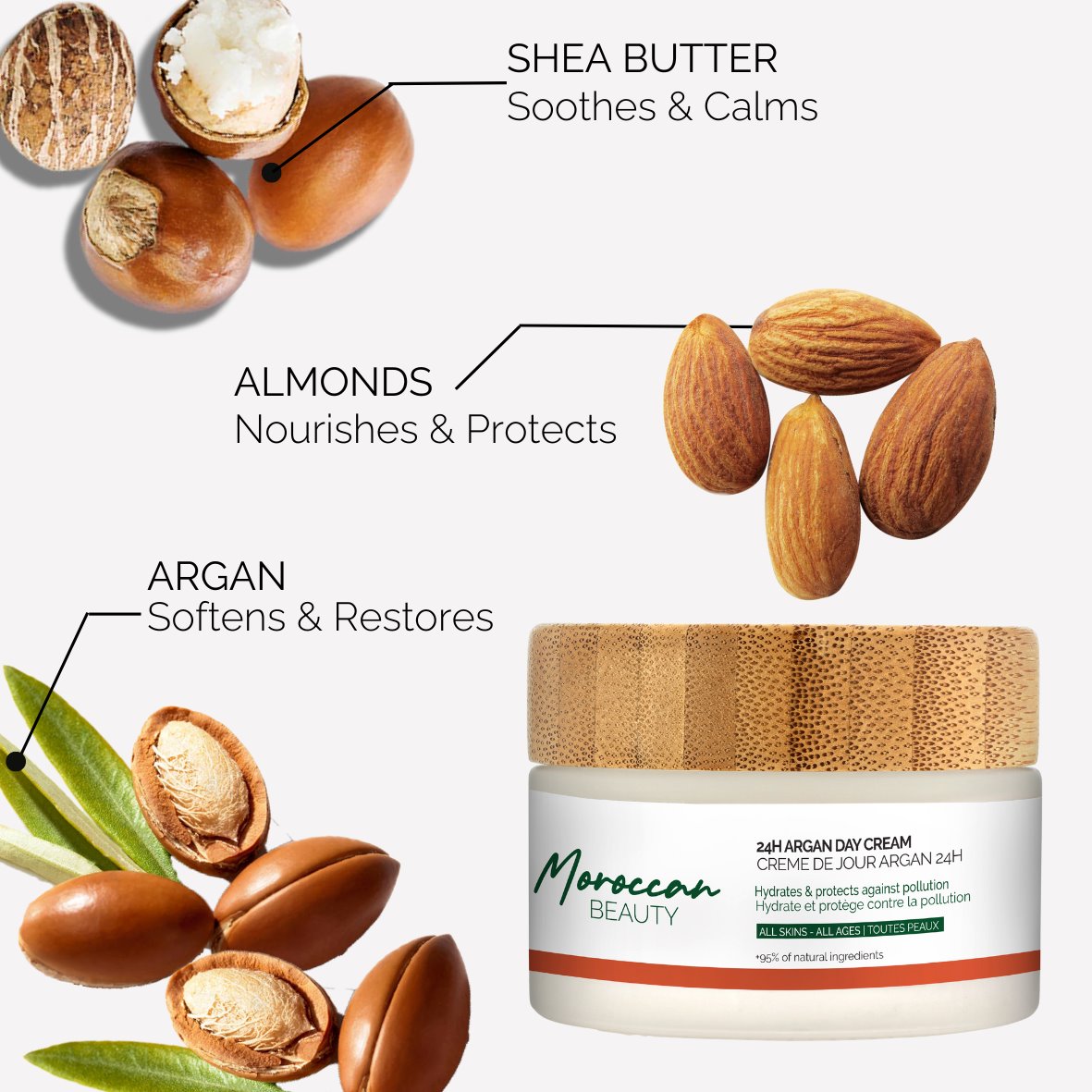 24H ARGAN DAY CREAM - NOURISH & PROTECT - MOROCCAN BEAUTY